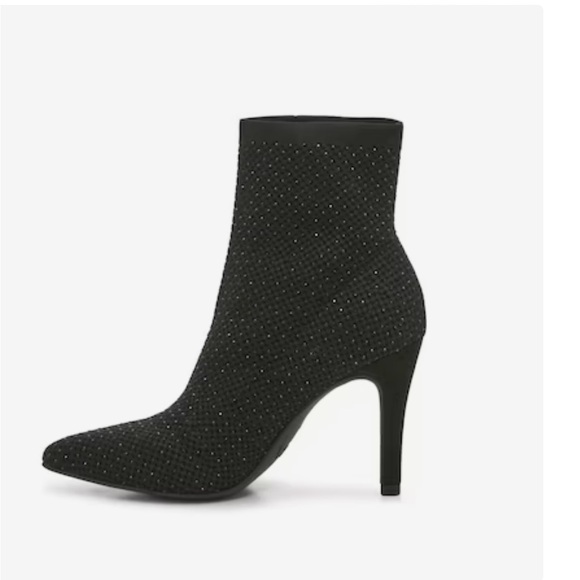 Mia Mercy Black Rhinestone Bootie Size 7.5 New - Picture 2 of 11